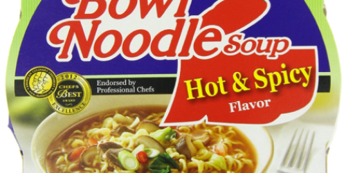 Amazon: Highly Rated 12 Nongshim Bowl Noodle Soup Hot & Spicy Bowls Only 74¢ Each Shipped