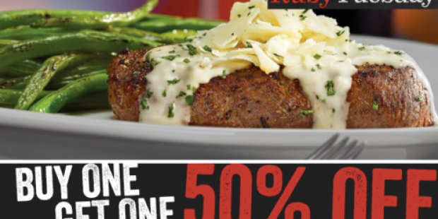 Ruby Tuesday: Buy One Adult Entree And Get One 50% Off Coupon (+ Endless Garden Bar Only $7.99)