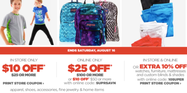JCPenney: $10 Off $25 In-Store Purchase Coupon (PLUS – Online Coupons)