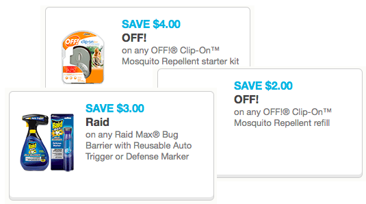 OFF! Insect Repellent & Raid Bug Product Coupons Hip2Save