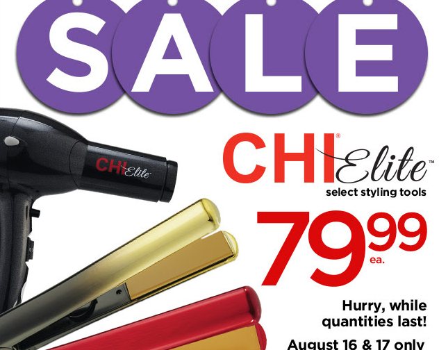 Sally Beauty Supply CHI Elite Styling Tools Only 79.99 (InStore, 8/