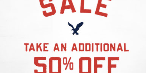 American Eagle: Extra 50% Off Clearance + Additional 20% Off & FREE Shipping (Extended Thru Tonight!)