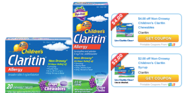 2 New and High Value Children’s Claritin Coupons