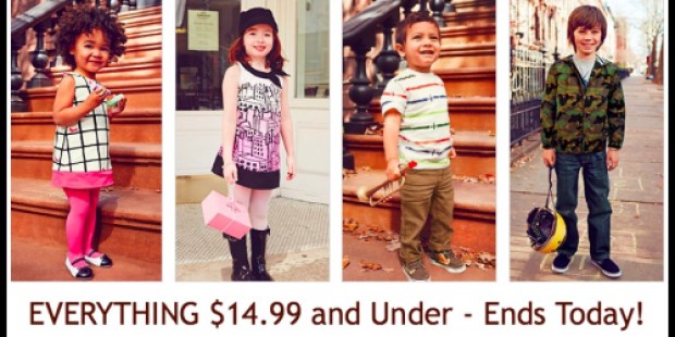 Gymboree: $14.99 & Under Sale – Last Day (+ 20% Off & Free Shipping for Rewards Members)