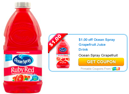 New $1/1 Ocean Spray Grapefruit Juice Coupon (+ Walmart Scenario)