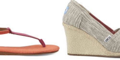 TOMS: Extra 25% Off Select Items + FREE Shipping on $25 Orders (+ $10 Off $50 MarketPlace Orders)