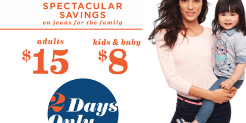 Old Navy: Jeans as Low as $8 (2 Days Only)