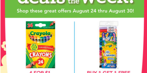 ToysRUs: *HOT* Crayola Crayons Only $0.25 Per Pack + Select Crayola Products Buy 1 Get 1 Free & Buy 2 Diapers, Get 1 FREE $10 Gift Card (Thru 8/30)
