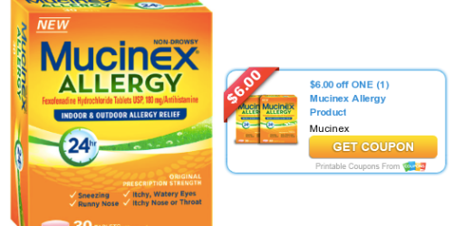 High Value $6/1 Mucinex Allergy Product Coupon (+ Nice Walgreens Scenario)