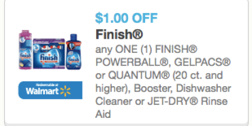 New $1/1 Finish Powerball, Gelpacs or Cleaner Coupon = Nice Deals at Target & Rite Aid