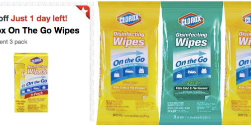 New Target Cartwheel Offer: *HOT* 50% Off Clorox On-the-Go Wipes (Through Tomorrow Only!)