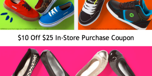 Payless: $10 Off a $25 In-Store Purchase Coupon