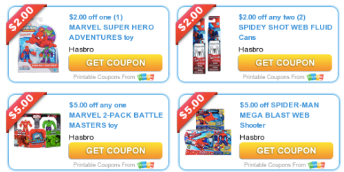 Four New & Rare Marvel Toy Printable Coupons (= Nice Deals for Wamart Shoppers)