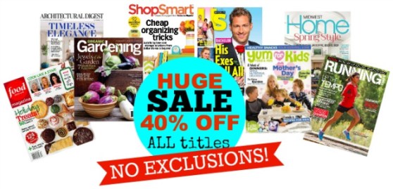 40% Off Every Magazine Subscription at Discount Mags