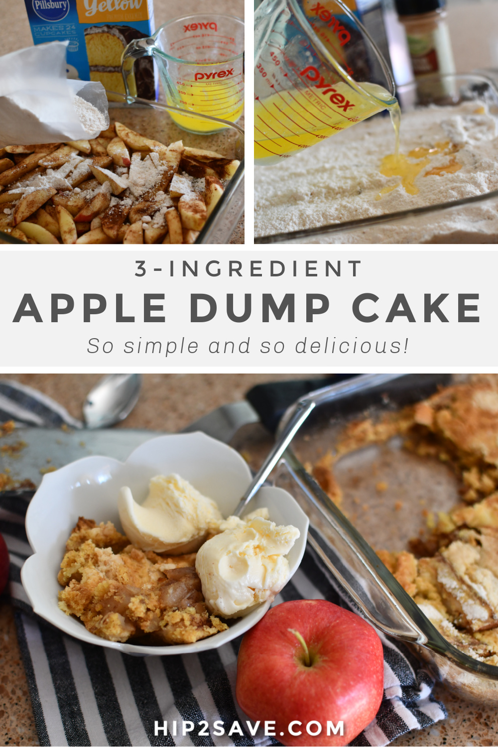 Ridiculously easy apple pie dump cake recipe
