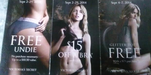 Victoria’s Secret: FREE Undie – No Purchase Required, $15 Off Bra Purchase + More (Check Your Mailbox)