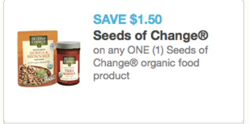 High Value $1.50/1 Seeds of Change Organic Food Product Coupon (+ Walmart & Whole Foods Deal)
