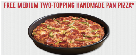 dominos pan pizza size