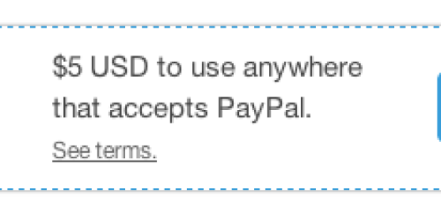 *HOT* FREE $5 PayPal Credit