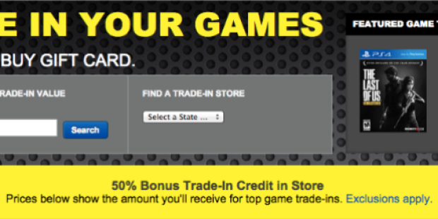 Best Buy Video Game Trade-In Offer (50% Bonus Trade-In Credit in Store!)