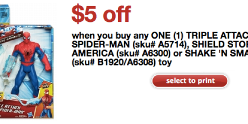 Target: New $5/1 Select Hasbro Toys Coupon = Captain America Shield Storm Figure Only $8.49 (Reg. $19.99)