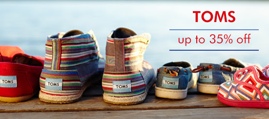 Zulily: Up to 35% Off TOMS Shoes for the Family