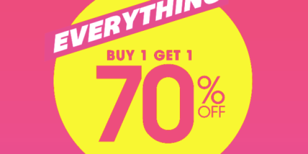Wet Seal: Buy 1 Get 1 70% Off Sitewide (Including Sale Items!) = Sneakers as Low as $3.90 Each Shipped
