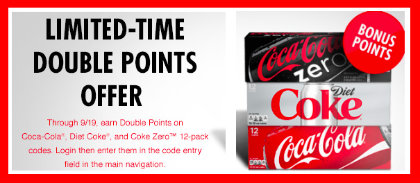 My Coke Rewards: Earn Double Points on Select Coca-Cola 12-Packs (4 Days Only)