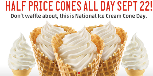 Sonic Drive-In: 1/2 Price Cones – Today Only