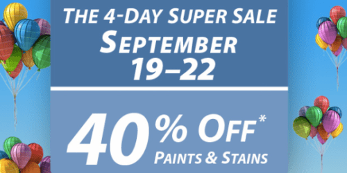 Sherwin Williams: 40% Off Paints, 30% Off Painting Supplies & $10 Off $50 Purchase Coupon + More