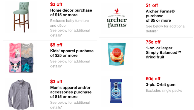New Target Mobile Coupons (Save on Home Decor, Kids Apparel, Woolite, Orbit Gum & More!)