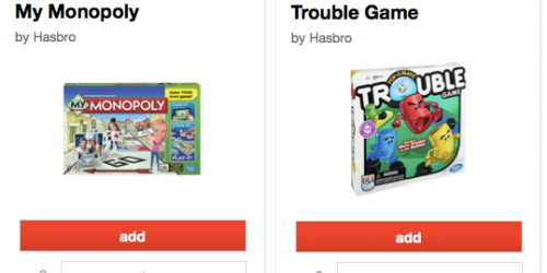 Target: Two New Hasbro Game Cartwheel Offers Valid Today Only = Great Deals on My Monopoly & Trouble