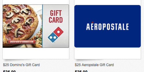 eBay.com:  $50 Worth Of Aeropostale and/or Domino’s Gift Cards Only $40 Shipped