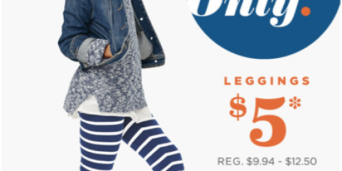 Old Navy, GAP, or Banana Republic Cardholders: $5 Leggings Pre-Sale In-Store Today Only
