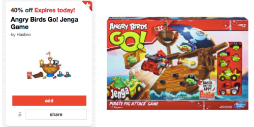 Target Cartwheel: 40% Off Angry Birds Go! Jenga Game = Nice Deal (Today Only!)