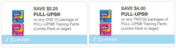 High Value $2.25/1 or $4/2 Pull-Ups Training Pants Coupons = Only $4.24 ...