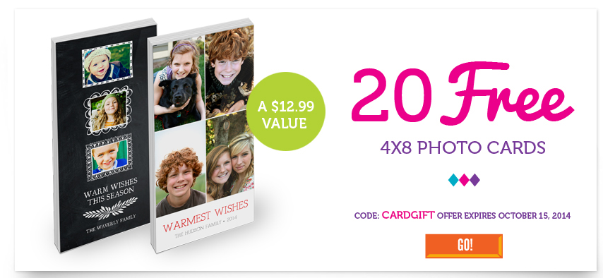 York Photo: 20 FREE 4X8 Photo Cards - $12.99 Value (Just Pay Shipping)