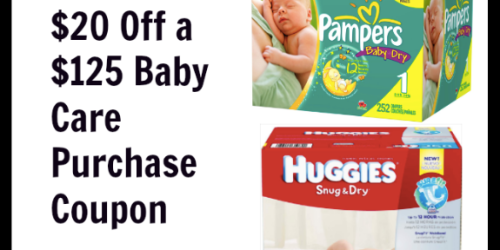 Target: $20 Off a $125 Baby Care Purchase Coupon (Starting 9/28) – Includes Diapers, Wipes & More