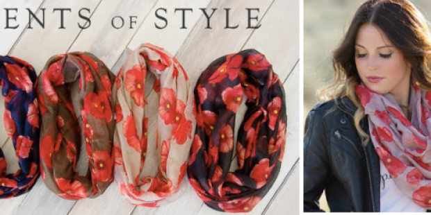 Poppy Flower Infinity Scarf Only $8.95 Shipped (Reg. $19.95) & Extra 60% Off Fall Sale – Ends Tonight