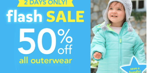Carter’s 2-Day Flash Sale: 50% Off ALL Outerwear + Additional 25% Off = Lots of Nice Deals