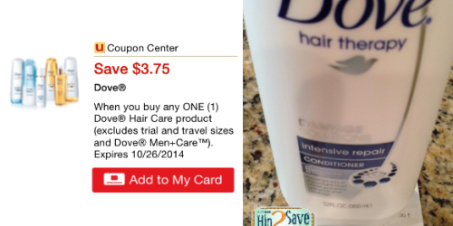 Safeway & Affiliates: High Value $3.75/1 Dove Hair Care Product Just for U eCoupon = Hair Care Only 24¢