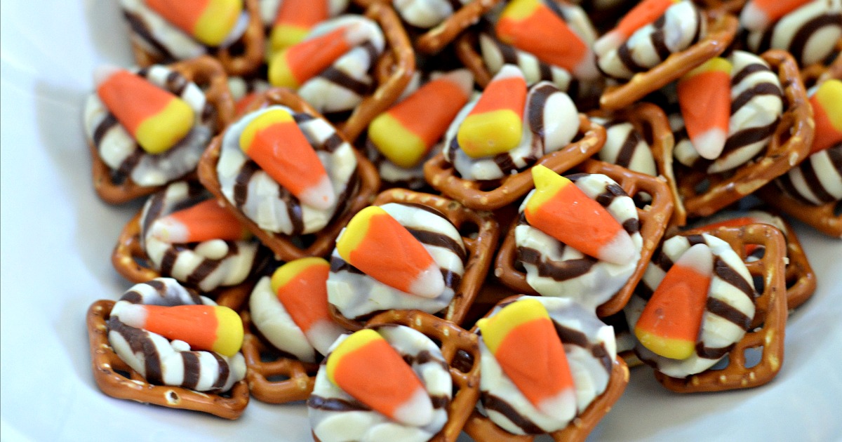 Candy Corn Pretzel Hugs Recipe Only 3 Ingredients