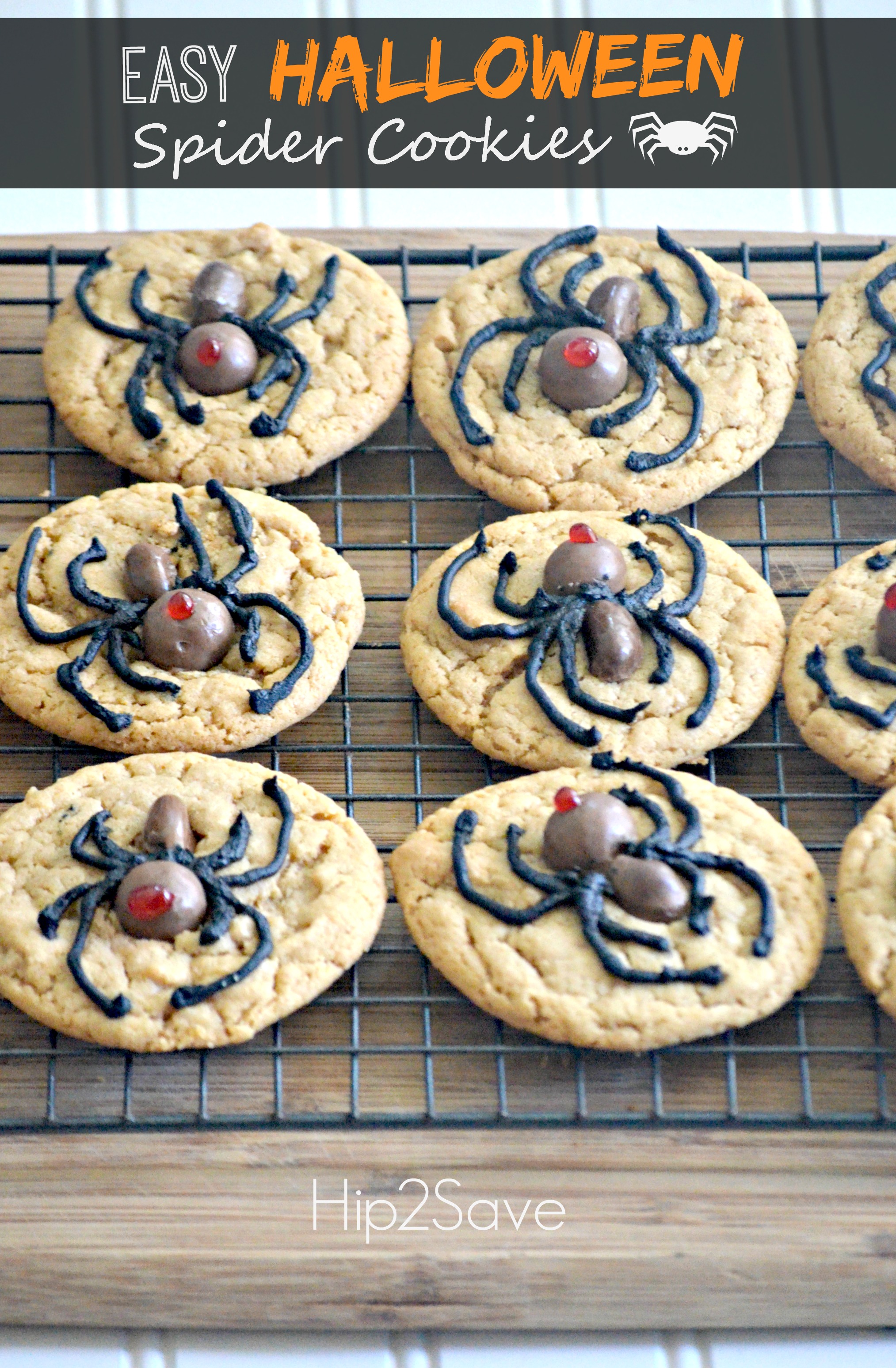 Easy Halloween Spider Cookies • Hip2Save