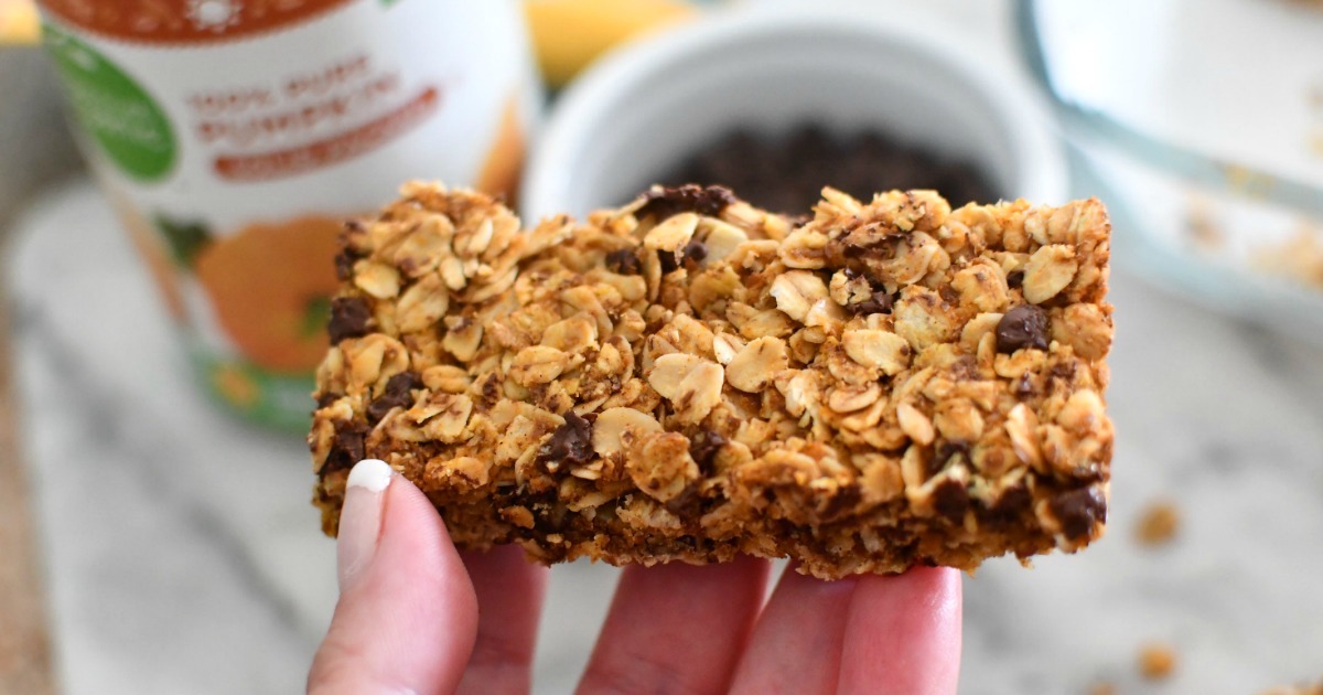 Homemade Pumpkin Chocolate Chip Granola Bars Recipe | Hip2Save