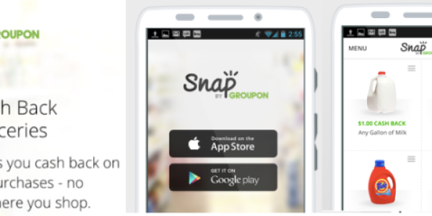 Snap by Groupon: Get Cash Back on Grocery Purchases at ANY Store (Huggies, Milk, Bread + More)