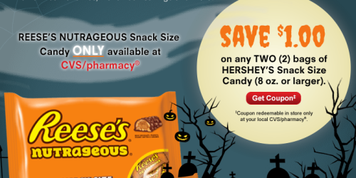 CVS: Hershey’s Snack Size Candy Only 95¢ Per Bag (Starting 10/5 – Print Coupons Now!)