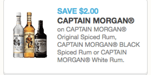 Rare $2/1 Captain Morgan Original Spiced Rum, Black Spiced Rum or White Rum Coupon (Select States)