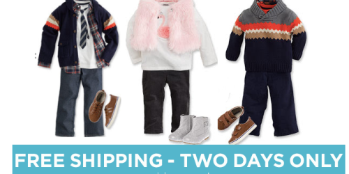 Gymboree.com: FREE Shipping on ANY Order – No Minimum Purchase (2 Days Only!)