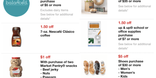 New Target Mobile Coupons (Save on Home Purchases, School Supplies, Coffee & More!)