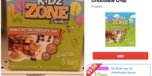 Target: Kidz ZonePerfect 5-Count Boxes Only $1.74 (Just $0.35 Per Bar!)